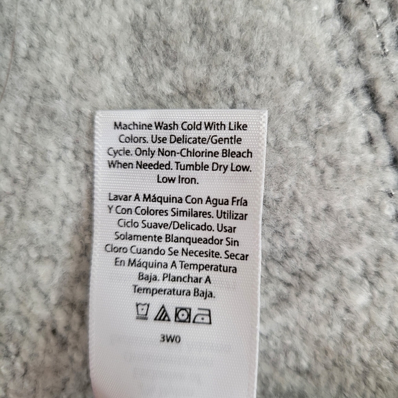 Time and Tru Heather Gray and Violet Patterned Crewneck Sweater Super Soft - Picture 8 of 8